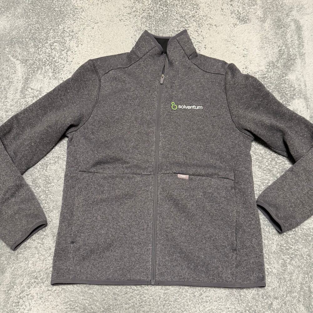 Figs On Shift Fleece Jacket MensMedium Gray Full Zip Sweatshirt
